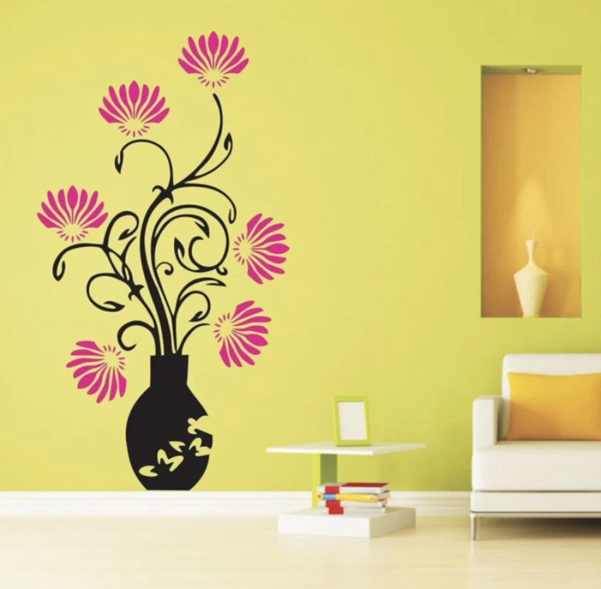 Elevate Your Home with Flower Pot Wall Painting for Wall Decoration