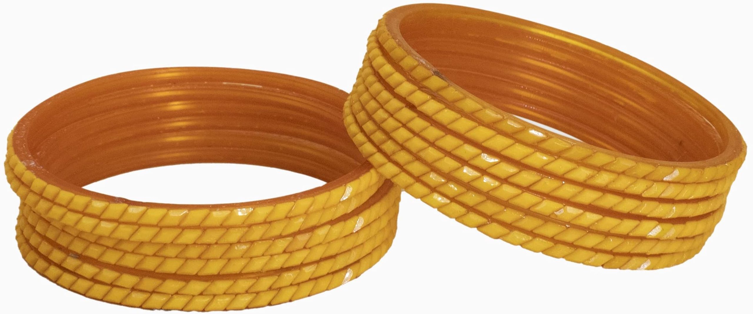 The Golden Cascade: Cutting Design Glass Bangles for Women